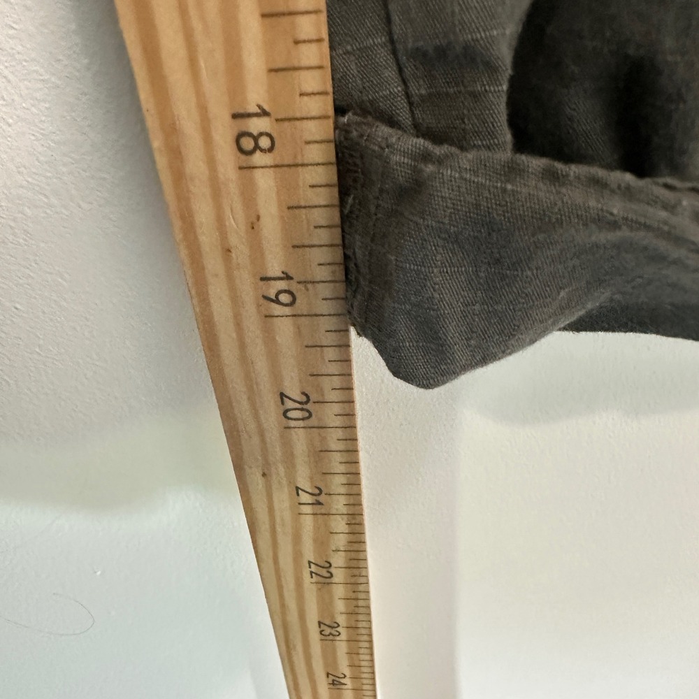 Calvin Klein Jeans Capri Pants Grey Olive‎ Cotton Utility Slub Cropped Size 6 - Picture 6 of 12